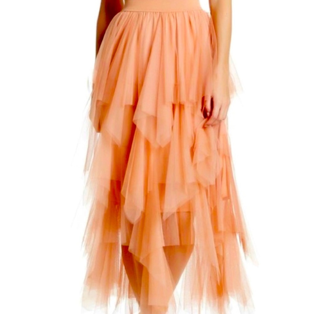 Peach tulle skirt